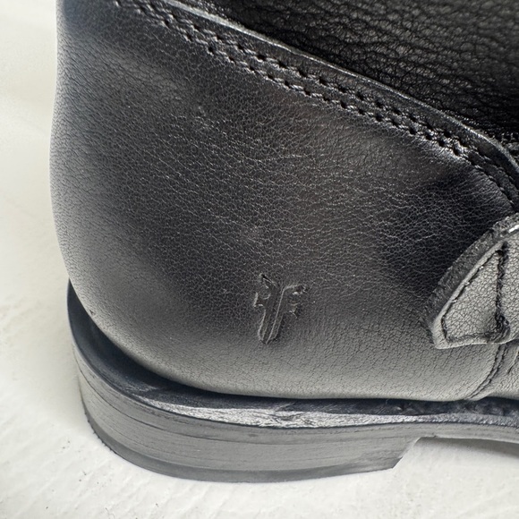 FRYE Women’s Veronica flex bootie’s Black Leather Ankle Boots with Buckle Sz 8B - Picture 4 of 8